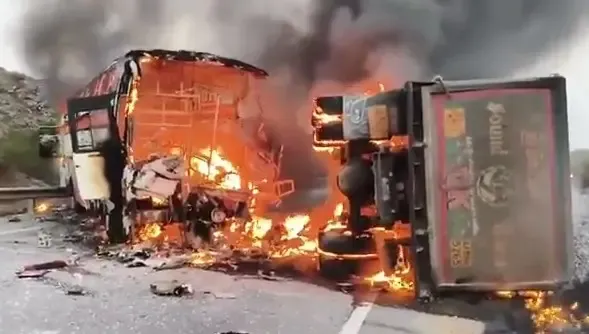 Tragic Bus Fire Claims 14 Lives in Andhra Pradesh Collision