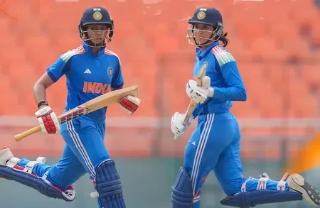 1st ODI: Fifties by Smriti, Pratika, and Harleen propel India to 281/7 against Australia