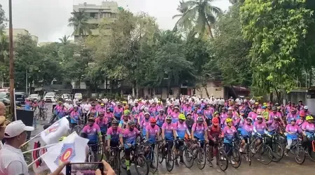 मुंबई ने नशे के खिलाफ छेड़ी मुहिम, 'ड्रग्स मुक्त भारत' संकल्प के साथ साइक्लोथॉन का आयोजन