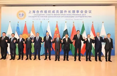 एससीओ सदस्य देशों के विदेश मंत्रियों की परिषद की बैठक थ्येनचिन में आयोजित