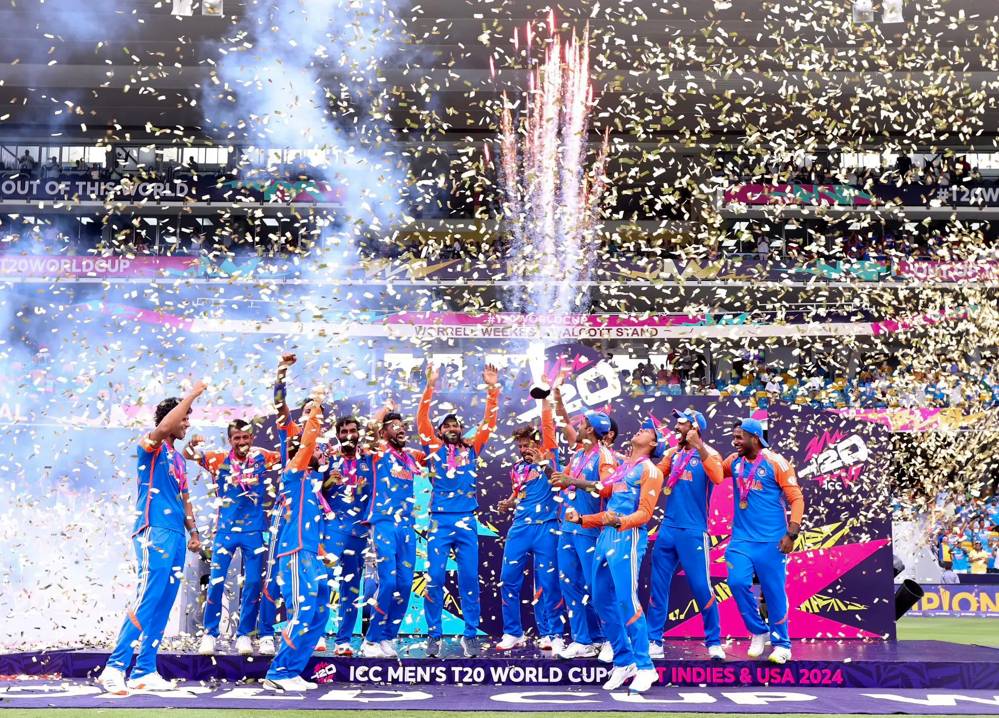 When does India start their title defence in the T20 World Cup against the USA?