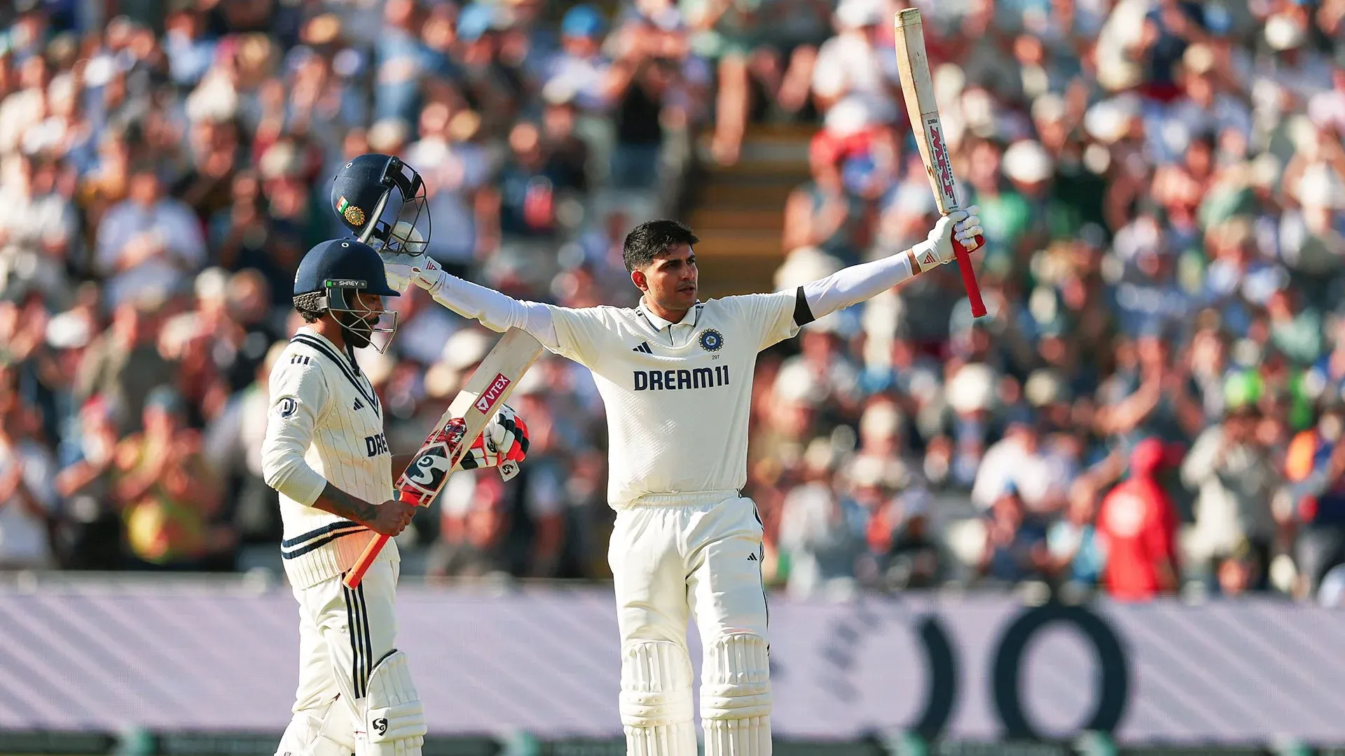 How did Gill achieve a hard-fought second hundred as Test captain?