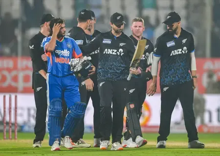 How did Seifert and Santner lead NZ to a 50-run victory over India?