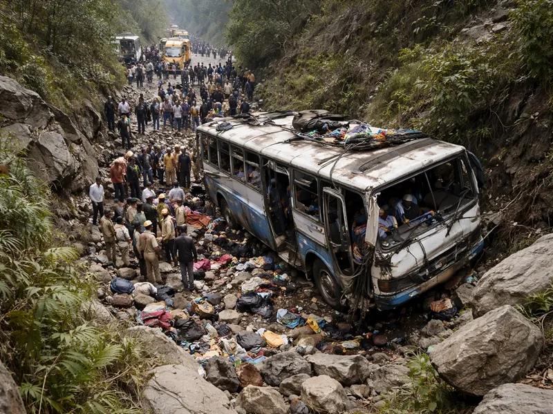 What Caused the Fatal Bus Accident on the Chhattisgarh-Jharkhand Border?