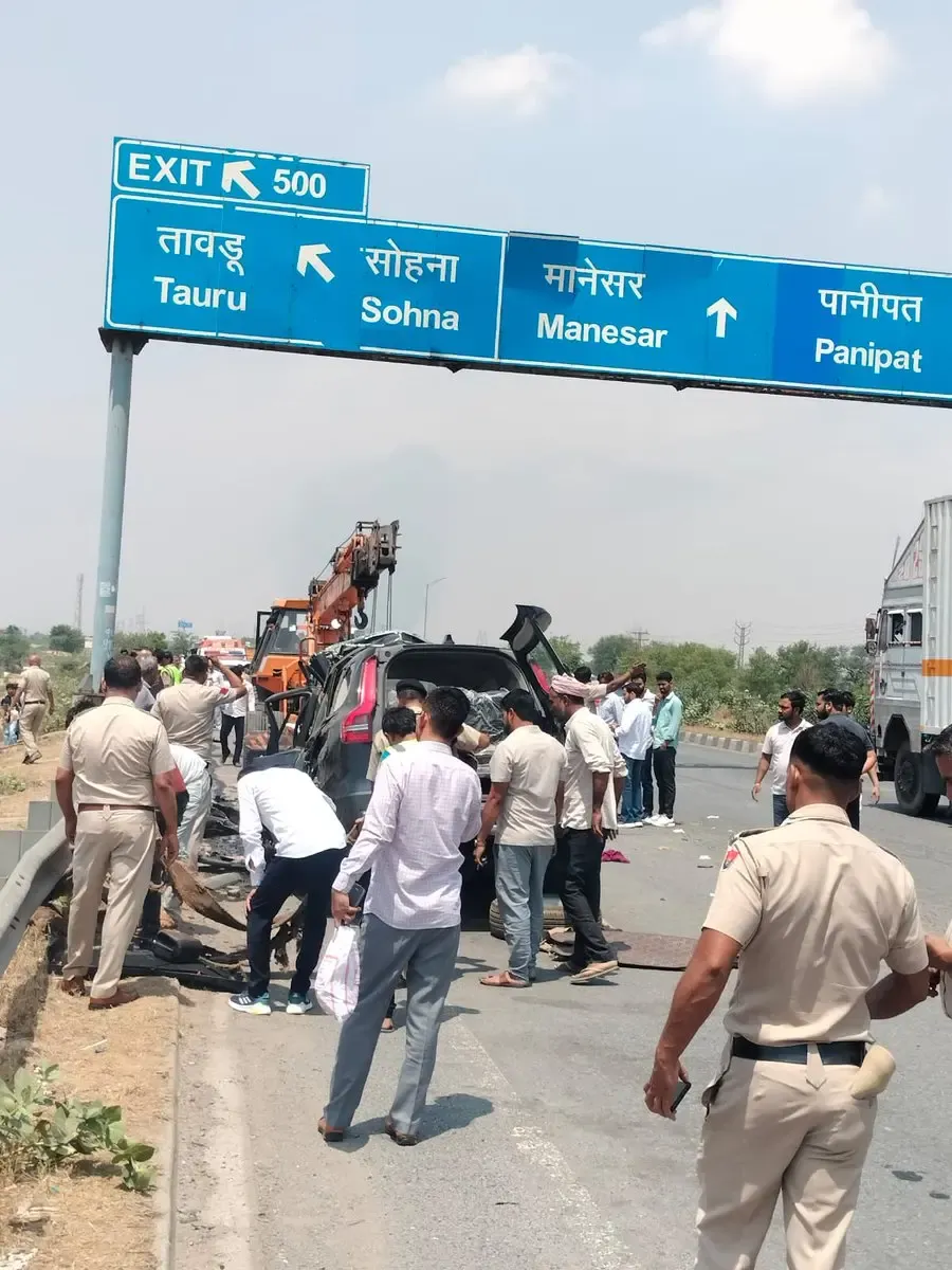 5 UP cops killed in KMP Expressway crash in Haryana's Nuh