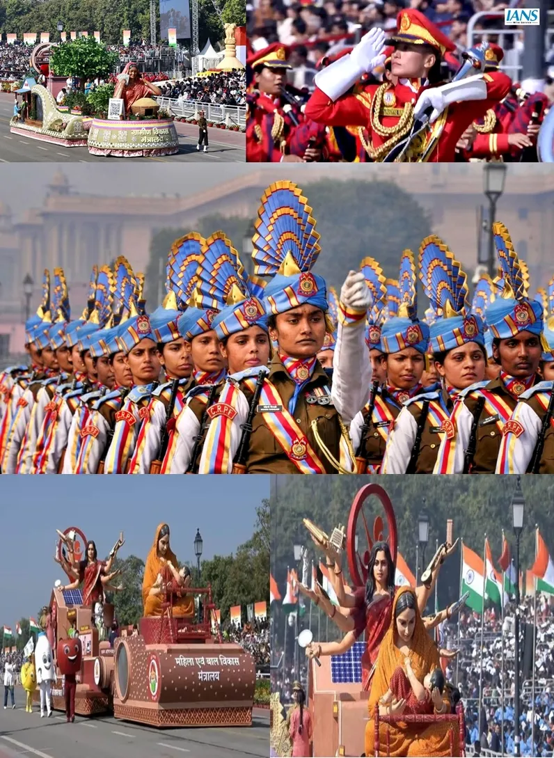 76th Republic Day: Spotlight on 'Nari Shakti' as Tableaux Parade Past Kartavya Path