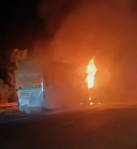 9 killed as double-decker bus catches fire on Yamuna Expressway in Greater Noida