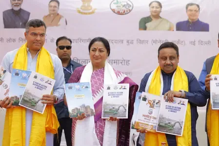 Delhi CM Rekha Gupta Unveils New Foot Over Bridge Near Ladakh Budh Vihar