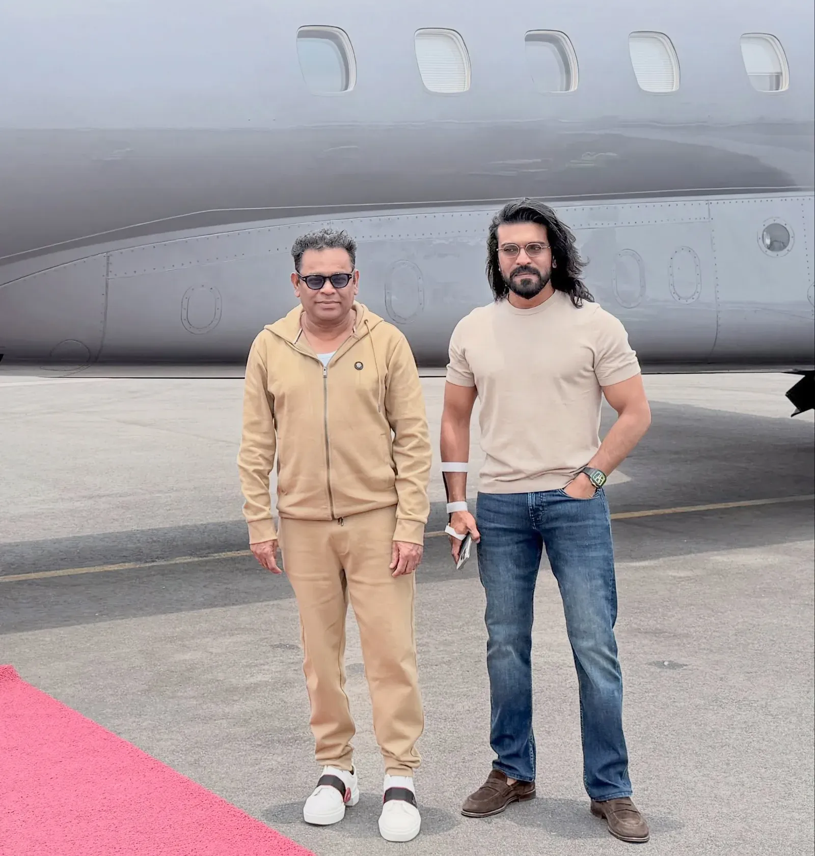 Ram Charan, A. R. Rahman fly to Bhopal for 'Peddi' song launch