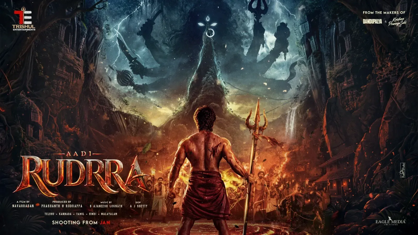 Aadi Saikumar leads pan-India divine thriller AADI RUDRRA, set in 1960–90 era