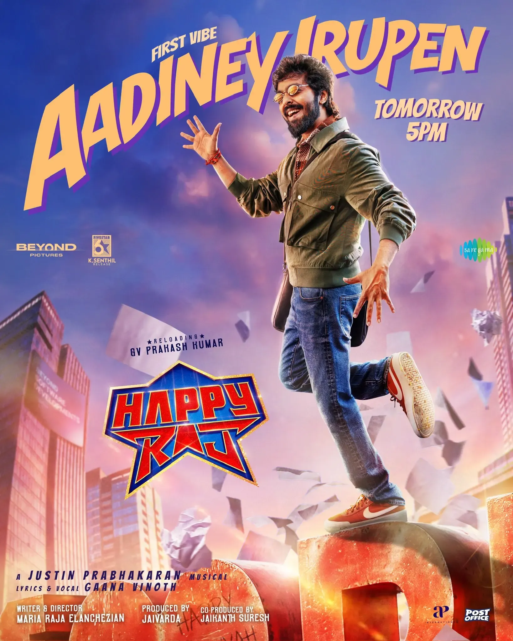 What’s New in 'Aadiney Irupen' from G V Prakash's 'Happy Raj'?