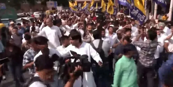 AAP, Congress, Left unite to protest Delhi CEO office over CEC Gyanesh Kumar row