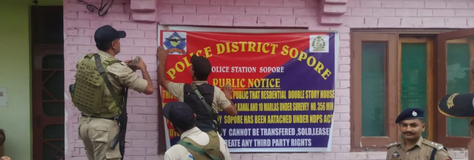 Drug peddler's ₹1.23 crore property attached in J&K's Sopore under NDPS Act