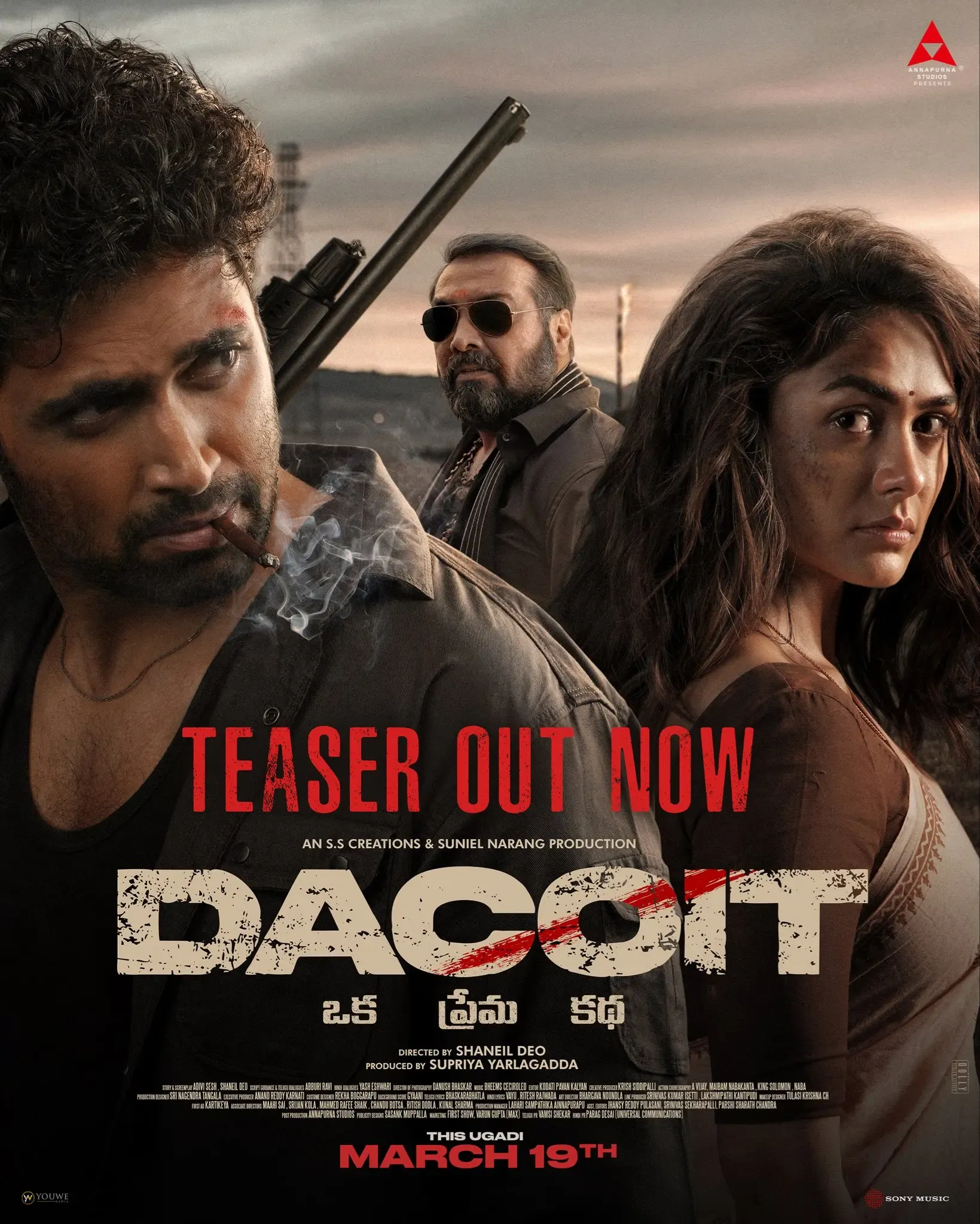 Have You Seen the Action-Packed Teaser of Adivi Sesh and Mrunal Thakur's 'Dacoit'?