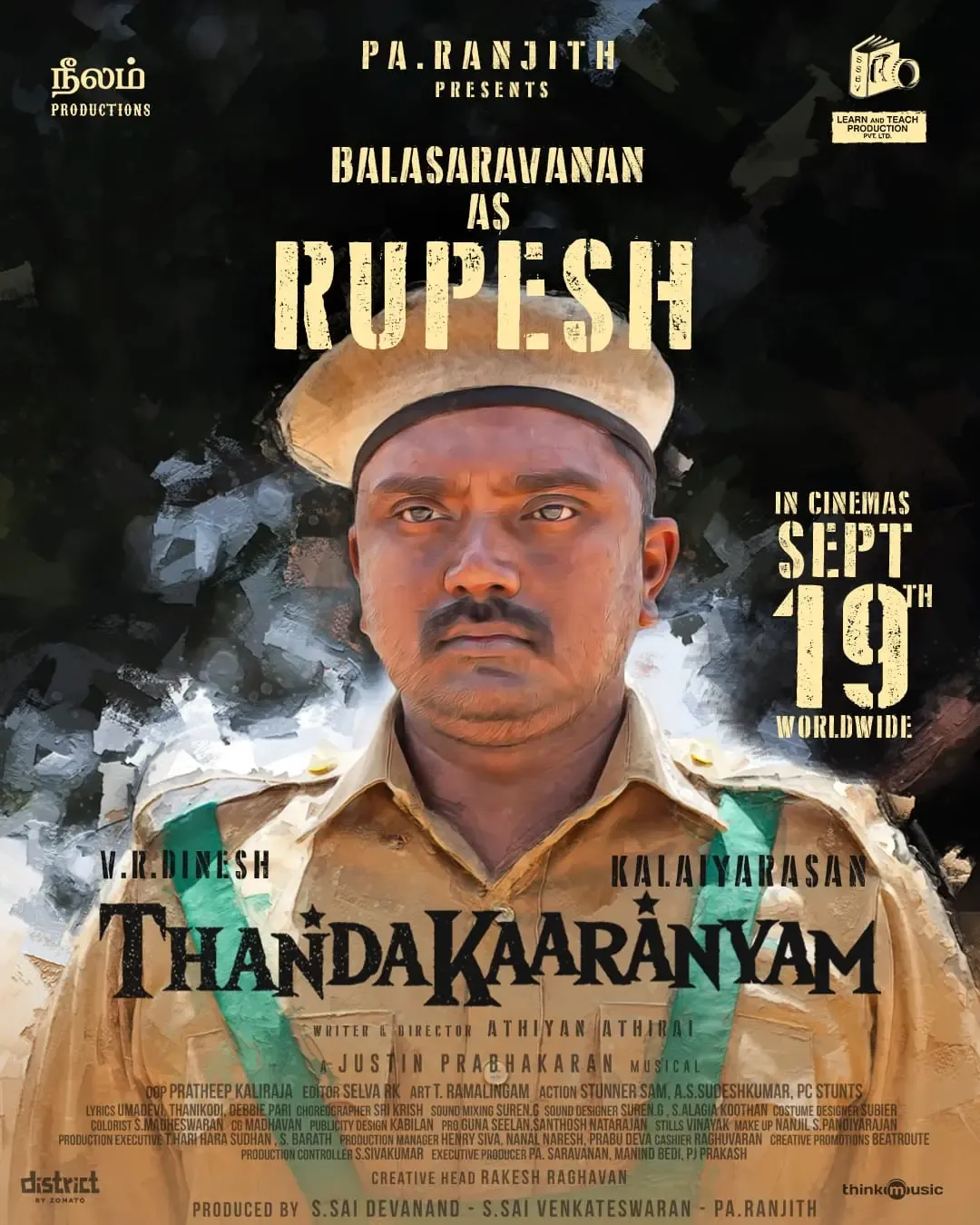 What Are the Character Names of Shabeer Kallarakkal and Balasaravanan in Thandakaaranyam?