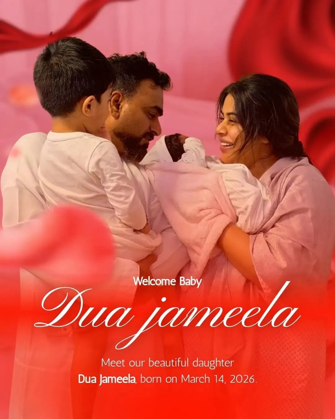 Shamna Kasim Welcomes a Beautiful Baby Girl