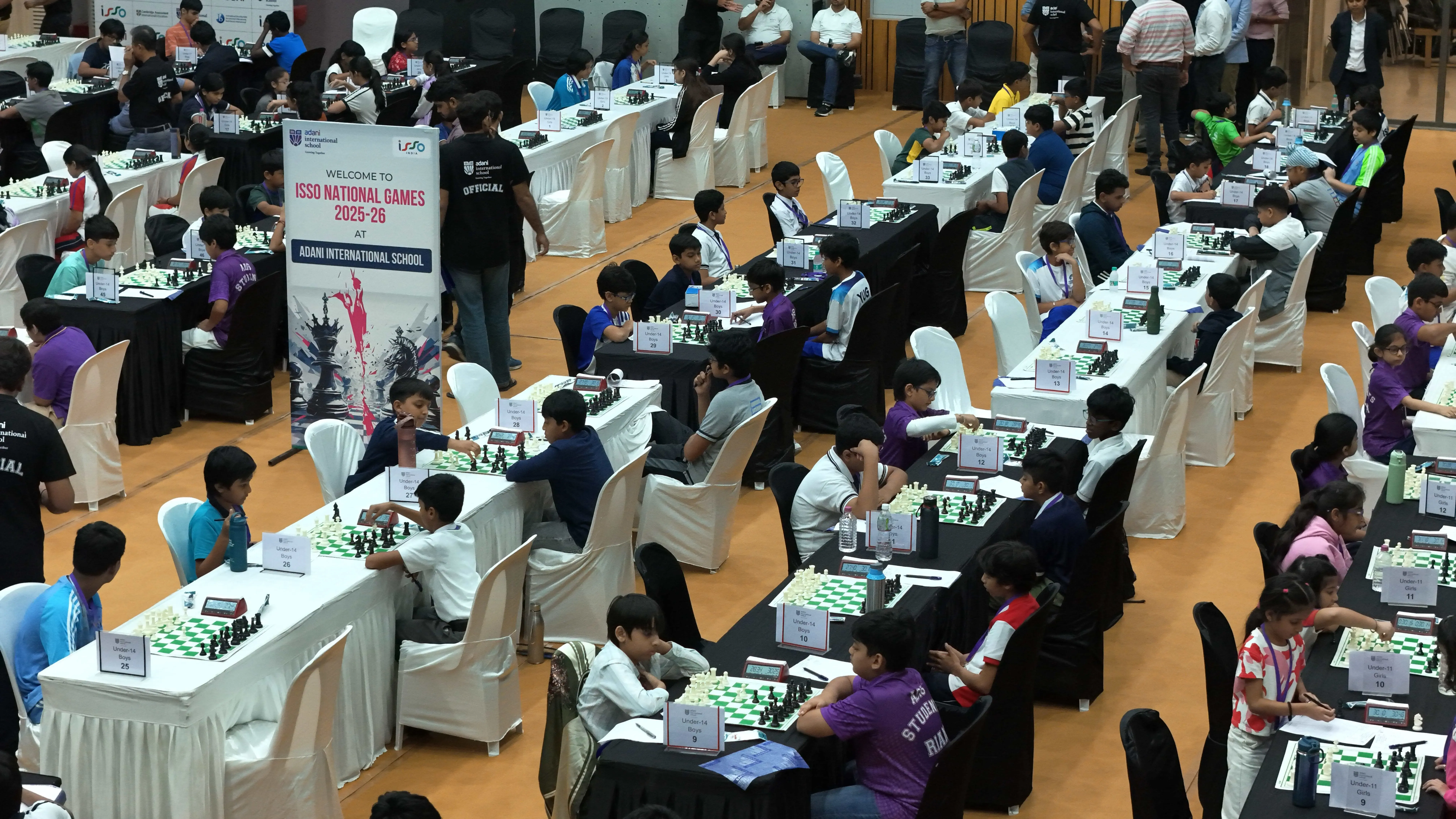 Did Adani International School Host the ISSO National Games Chess Competition?