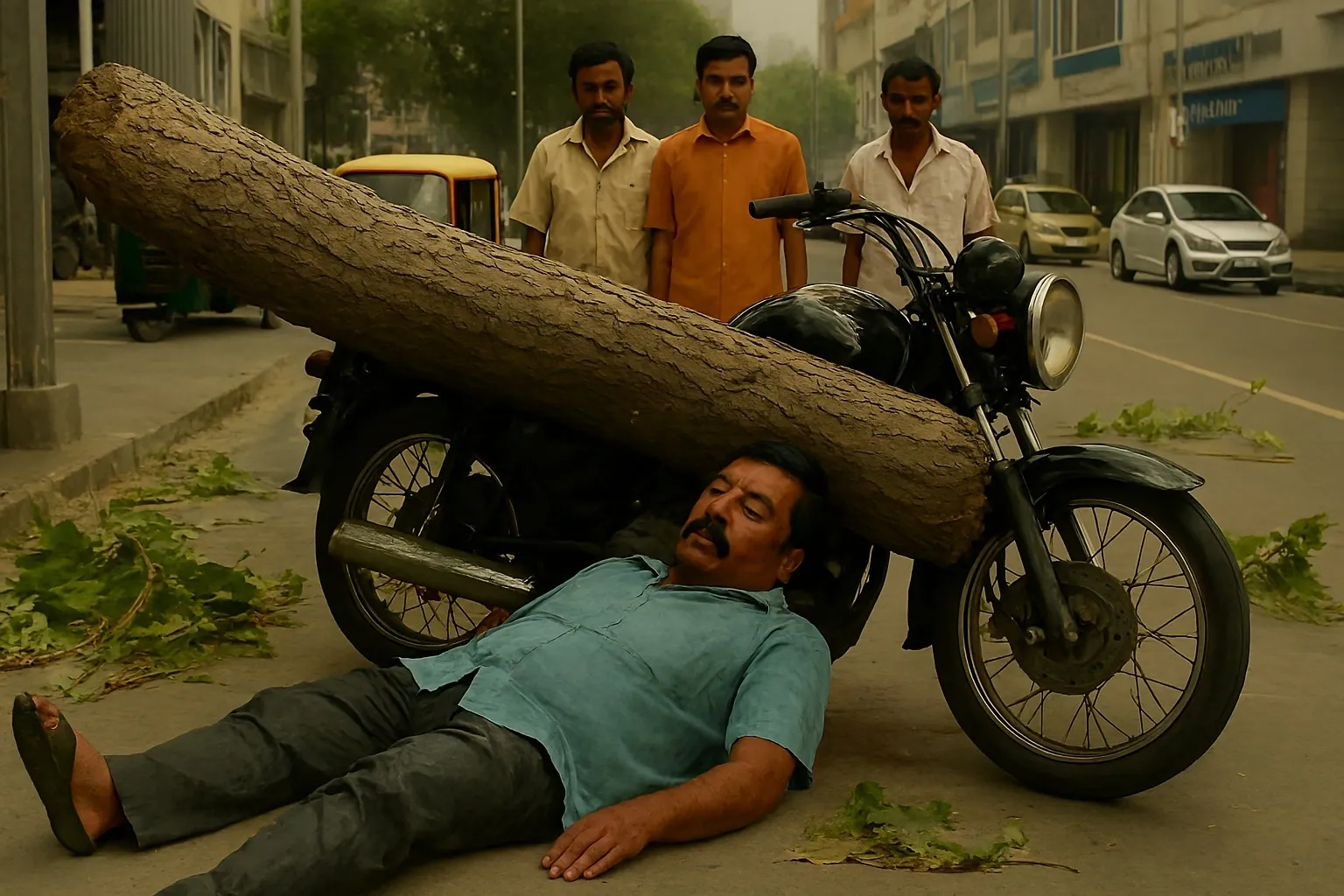 What Actions Are Being Taken After A Biker's Fatality Due to a Tree Collapse in Kalkaji?