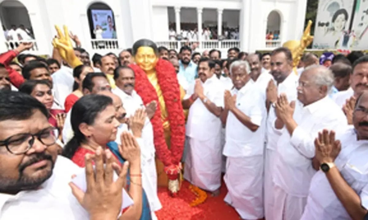 AIADMK and BJP Leaders Honor Jayalalithaa on Her 77th Birthday