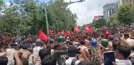 AISA protest in Patna turns violent; police fire tear gas, water cannons