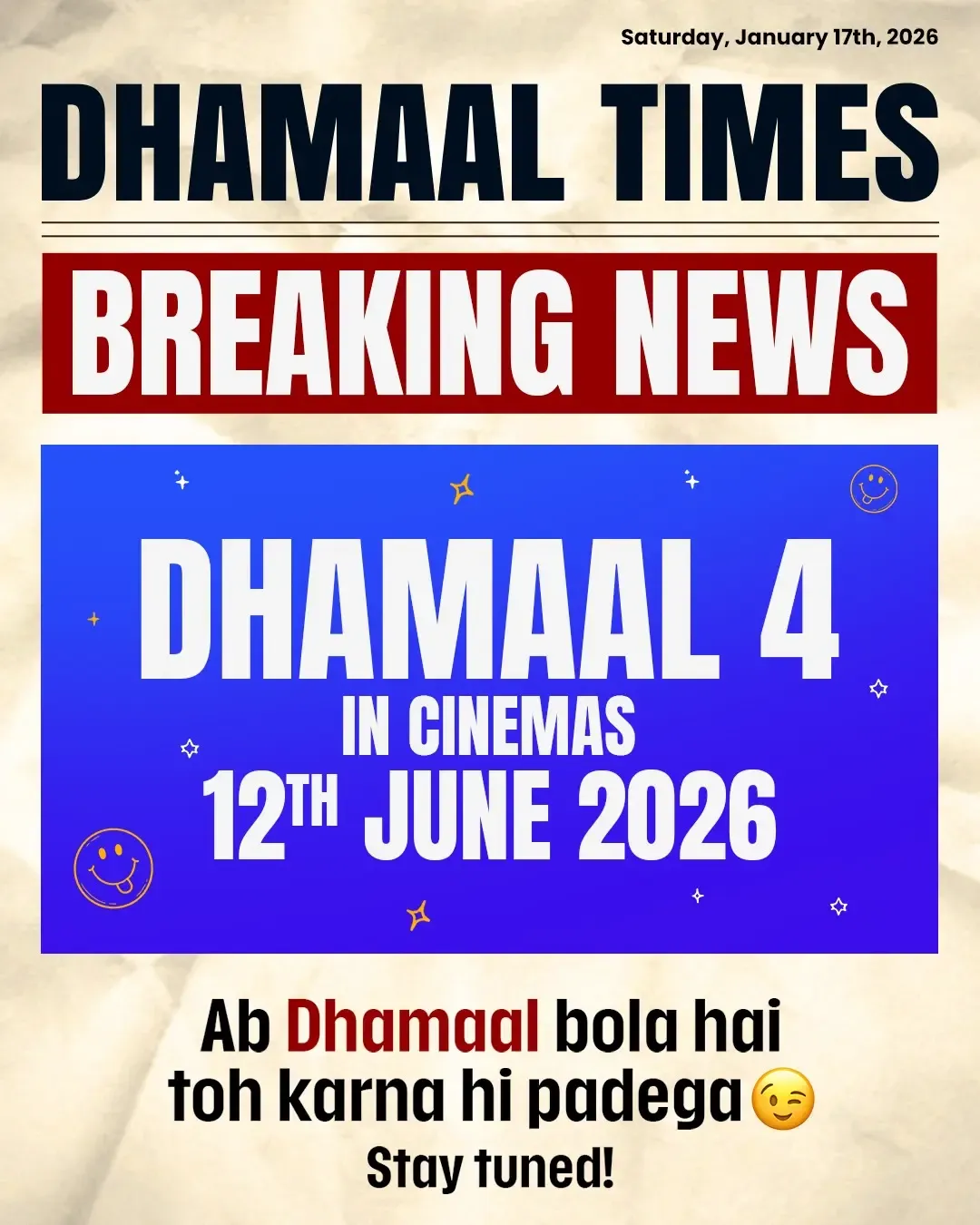 When is Ajay Devgn and Riteish Deshmukh's ‘Dhamaal 4’ Releasing?