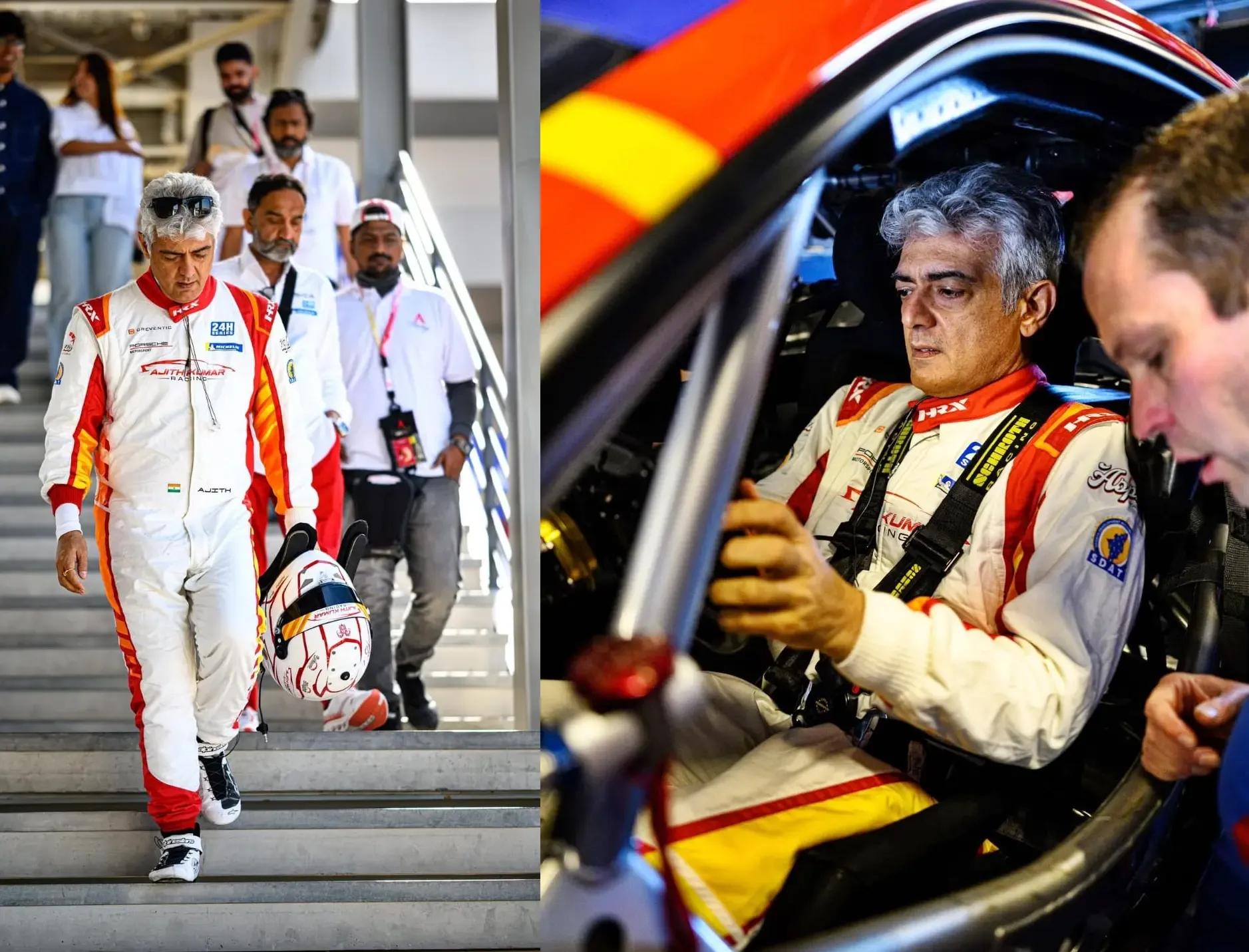 Ajith Engages in Driver Change Drills; Prepared for 24H Dubai 2025