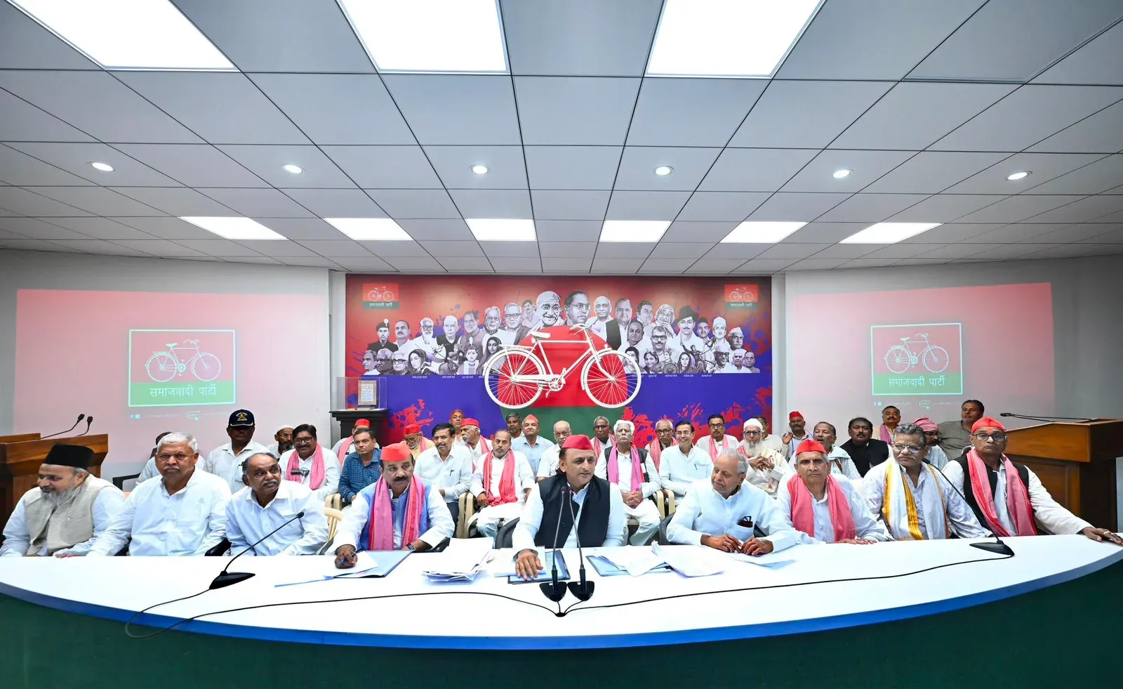 Akhilesh Yadav Posts From SP Office, Signals Party Activity