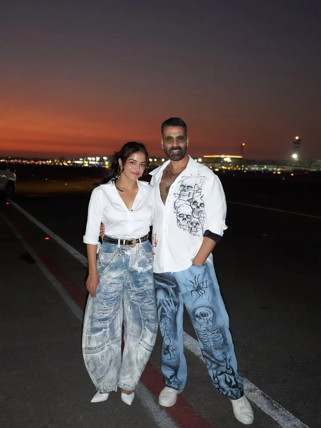 Akshay Kumar and Wamiqa Gabbi Launch Promotions for 'Bhoot Bangla' in Coordinated Styles