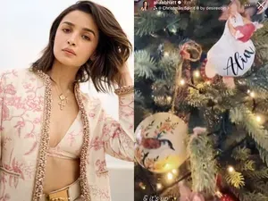 Alia Bhatt kicks off December by installing christmas tree with
 Raha's name