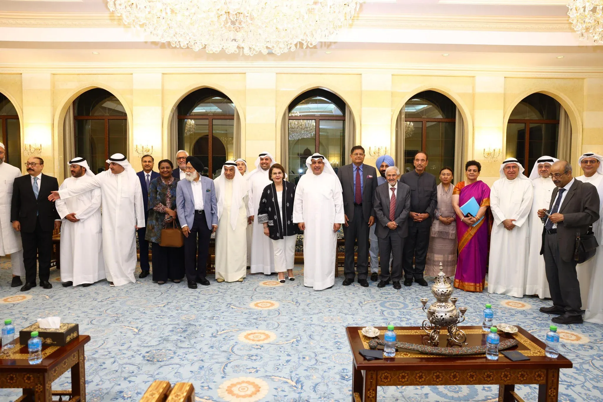 How is the Indian all-party delegation engaging with Kuwaiti leaders to emphasize India's anti-terrorism stance?