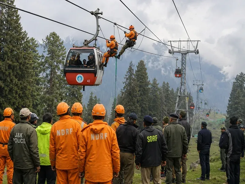 Gulmarg cable car rescue: All 260 tourists evacuated safely after technical fault