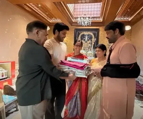 Did Allu Sirish Present His First Wedding Invite to Uncle Chiranjeevi?