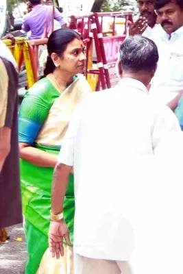 Durga Stalin offers prayers at Nimishamba Temple amid Sanatan Dharma row