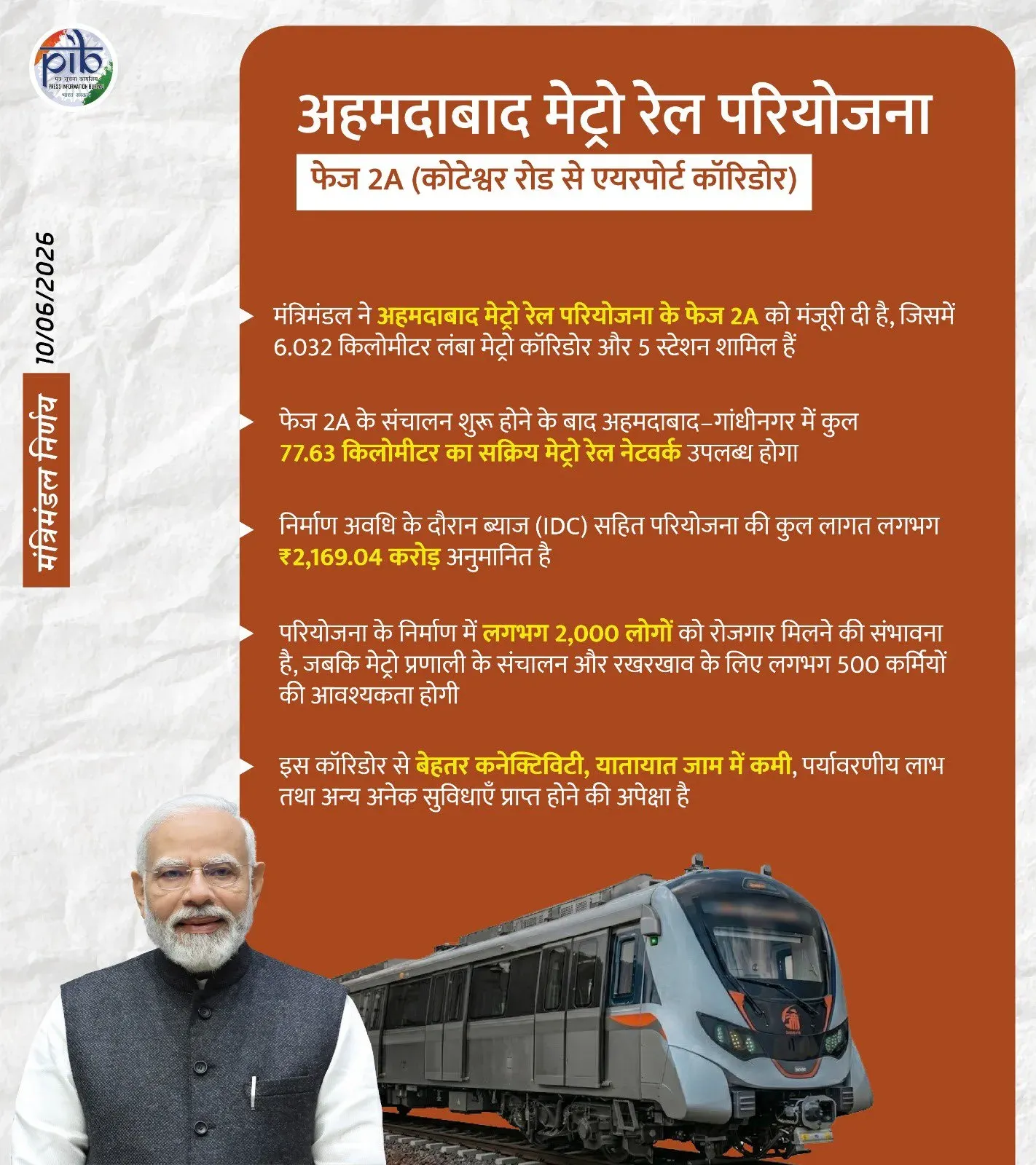 Amit Shah: Cabinet clears Ahmedabad Metro Phase-2A