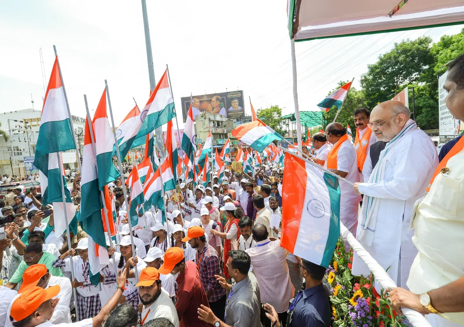 Amit Shah flags off Har Ghar Tiranga Yatra in Puducherry