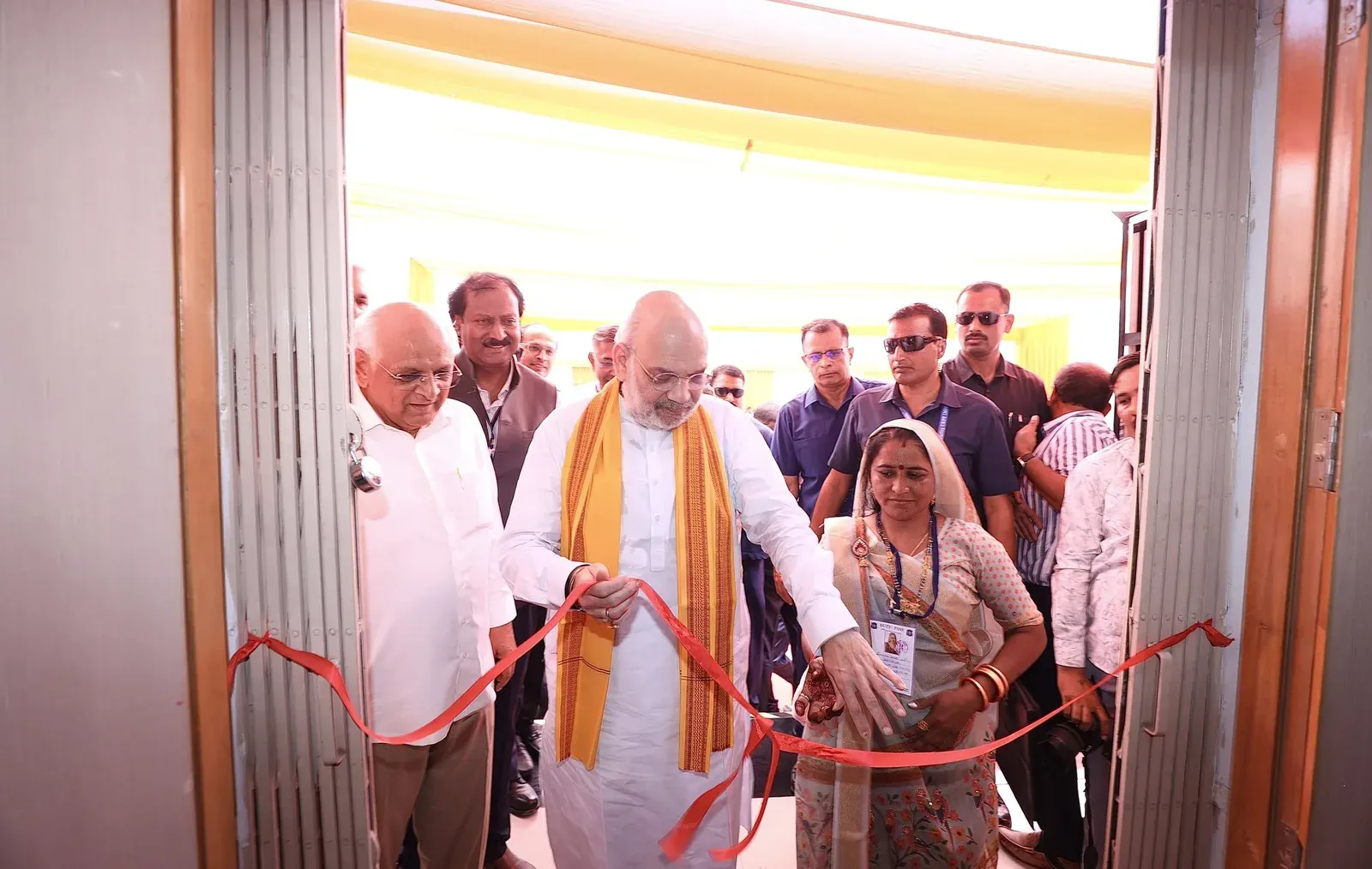 Amit Shah Inaugurates New Gram Panchayat Office in Khatraj, Gujarat