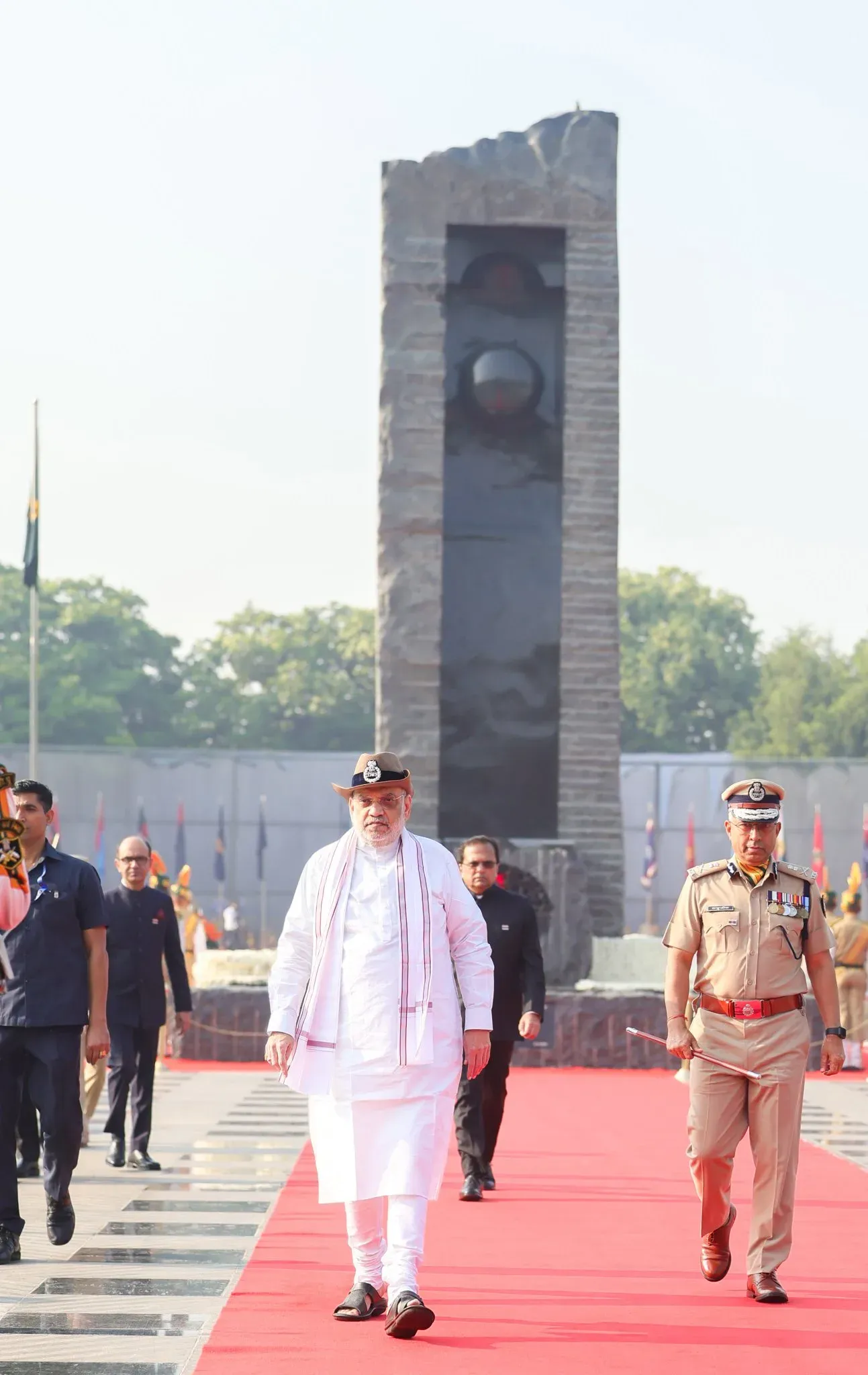 Amit Shah Lays Wreath at National Police Memorial on Commemoration Day
