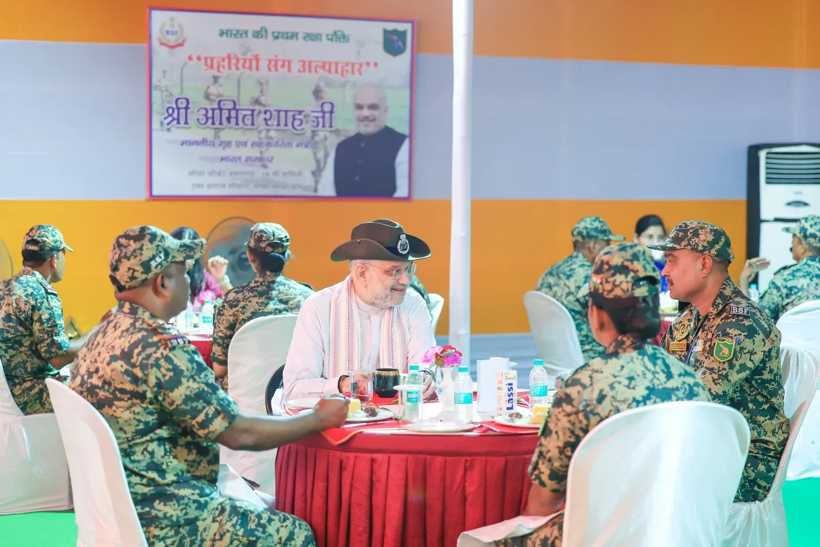 Amit Shah Meets BSF Jawans at Siliguri Border Outpost