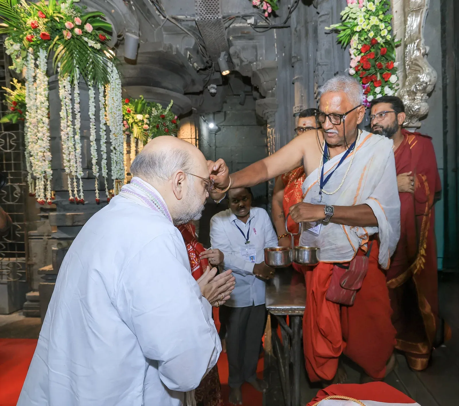 Amit Shah Visits Ambabai Mahalakshmi Temple in Kolhapur