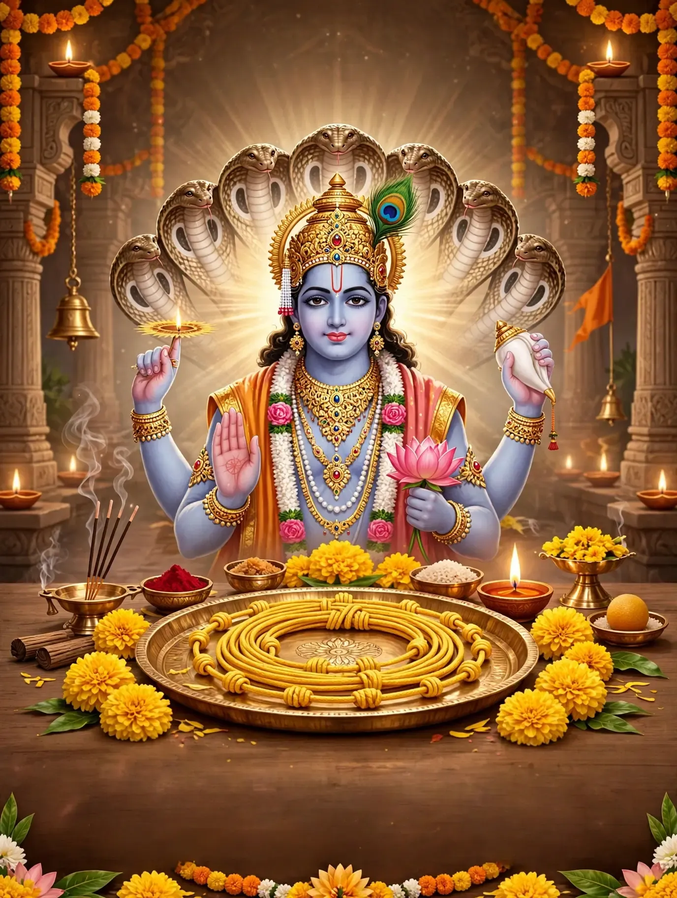 अनंत चतुर्दशी 2026: समुद्र मंथन से जुड़ी पौराणिक कथा और 14 गांठों वाले सूत्र का महत्व