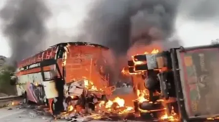Tragic Bus Fire in Andhra Pradesh: Control Room Established, Helplines Available