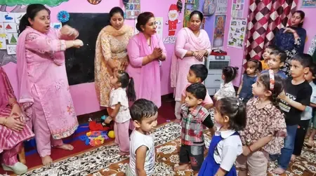 How are Anganwadi centres in J&K's Udhampur evolving into smart preschools?