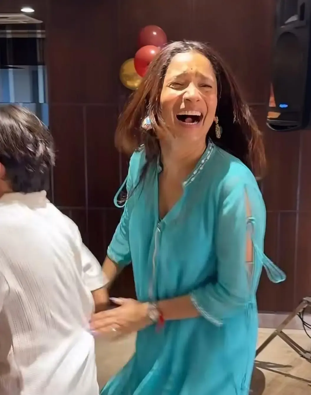 Ankita Lokhande dances with Arjun Bijlani's son Ayaan at 75th birthday bash