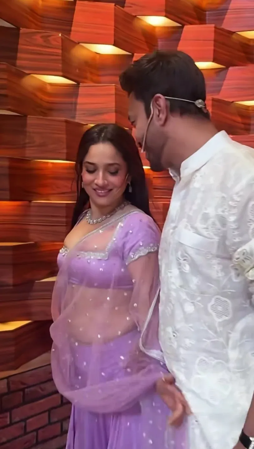 Ankita Lokhande, Vicky Jain recreate 'Chaand Chhupa Badal Mein' magic