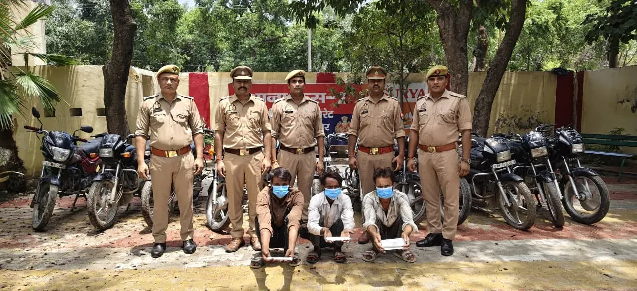 नोएडा पुलिस ने अंतर्राज्यीय बाइक चोर गिरोह का भंडाफोड़ किया, 3 गिरफ्तार, 12 मोटरसाइकिलें बरामद