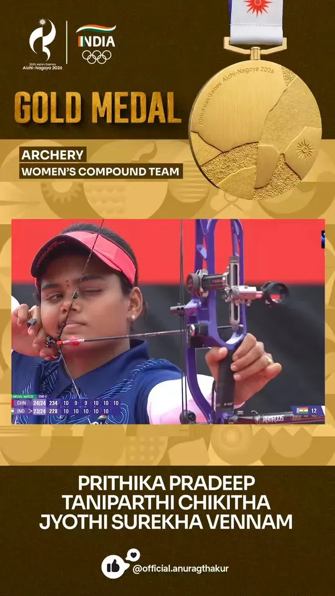 Anurag Thakur hails India's archery gold at Asian Games 2026