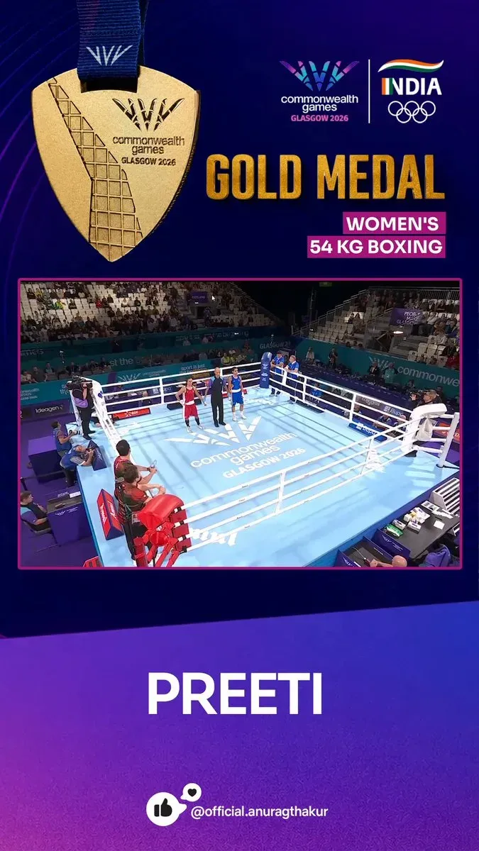 Anurag Thakur hails Preeti's Boxing Gold at CWG 2026