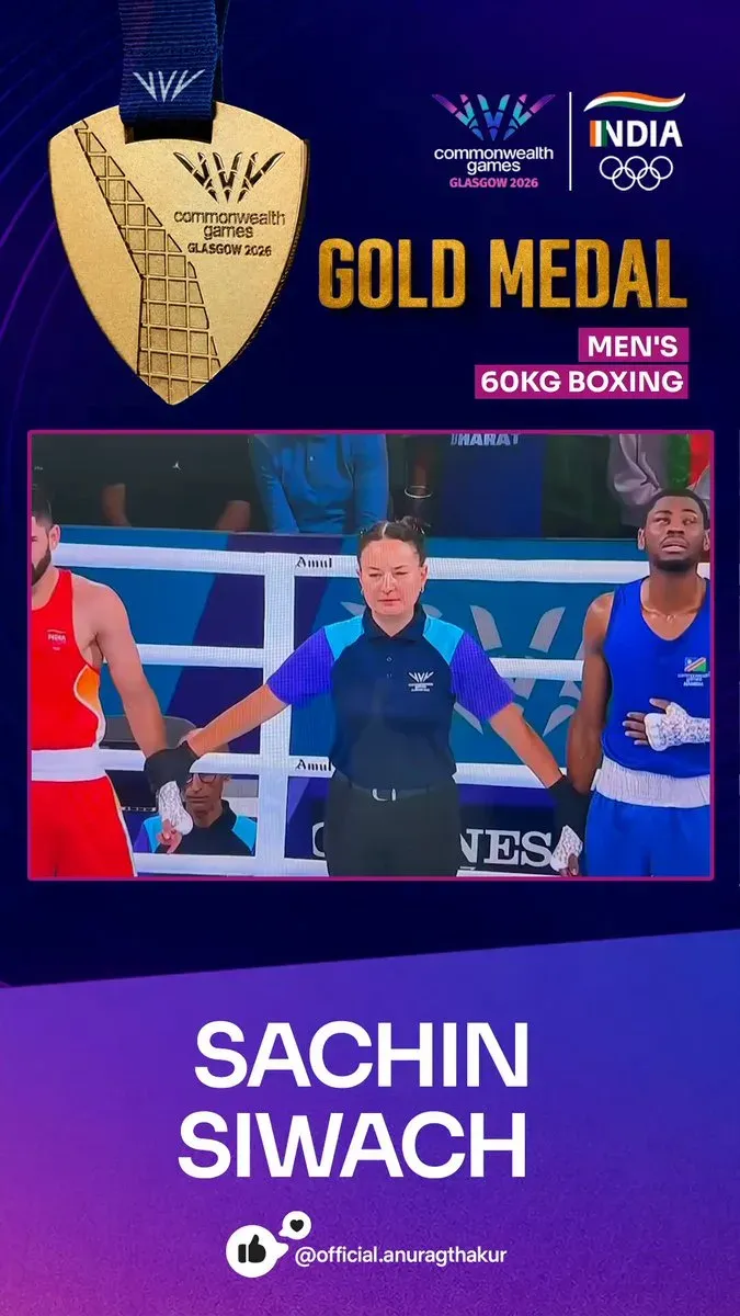 Anurag Thakur Hails Sachin Siwach's CWG 2026 Boxing Gold
