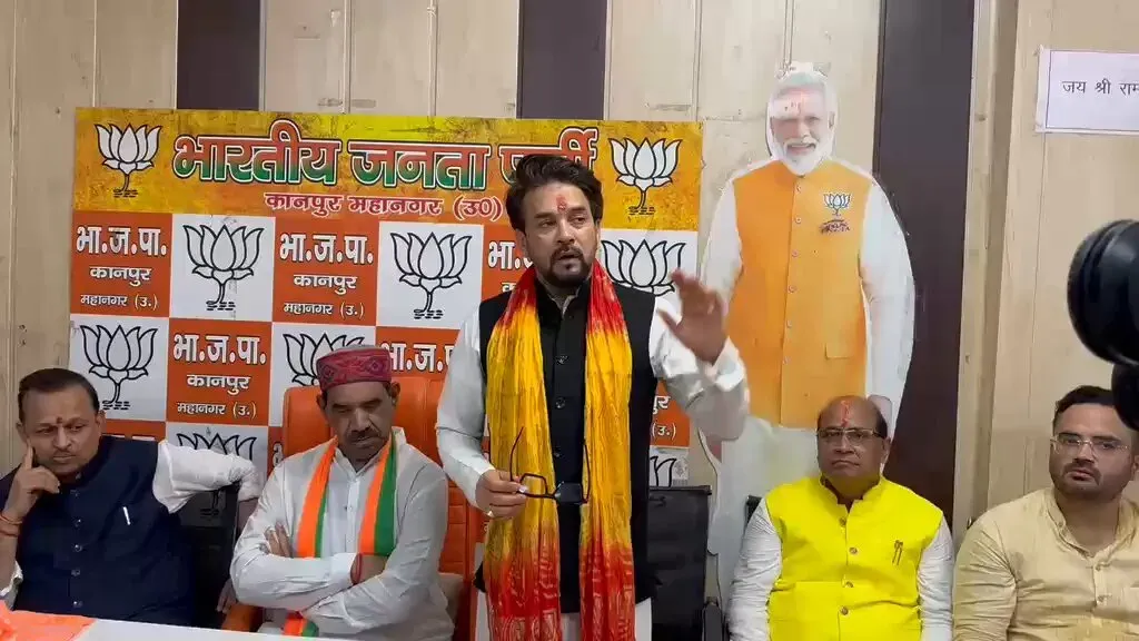 Anurag Thakur pitches BJP as guarantor of development in Kanpur