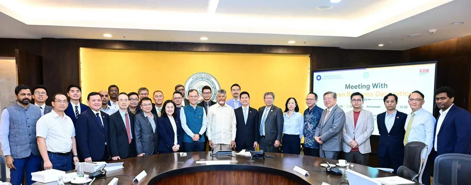 AP CM Naidu meets Taiwan industrial delegation in Amaravati